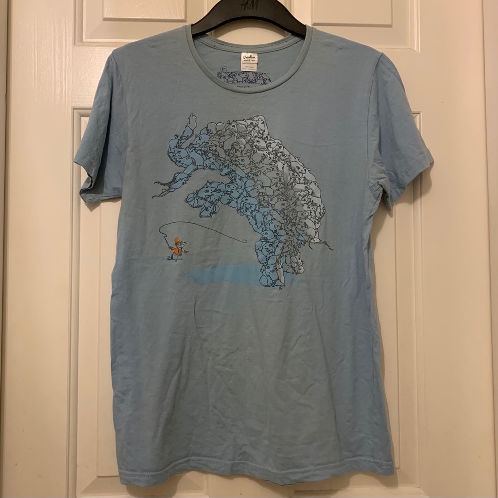 Light Blue Graphic Short Sleeve Tee